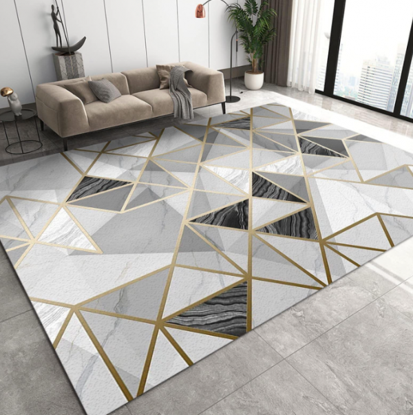 Lantai Berpola Geometris yang Elegan